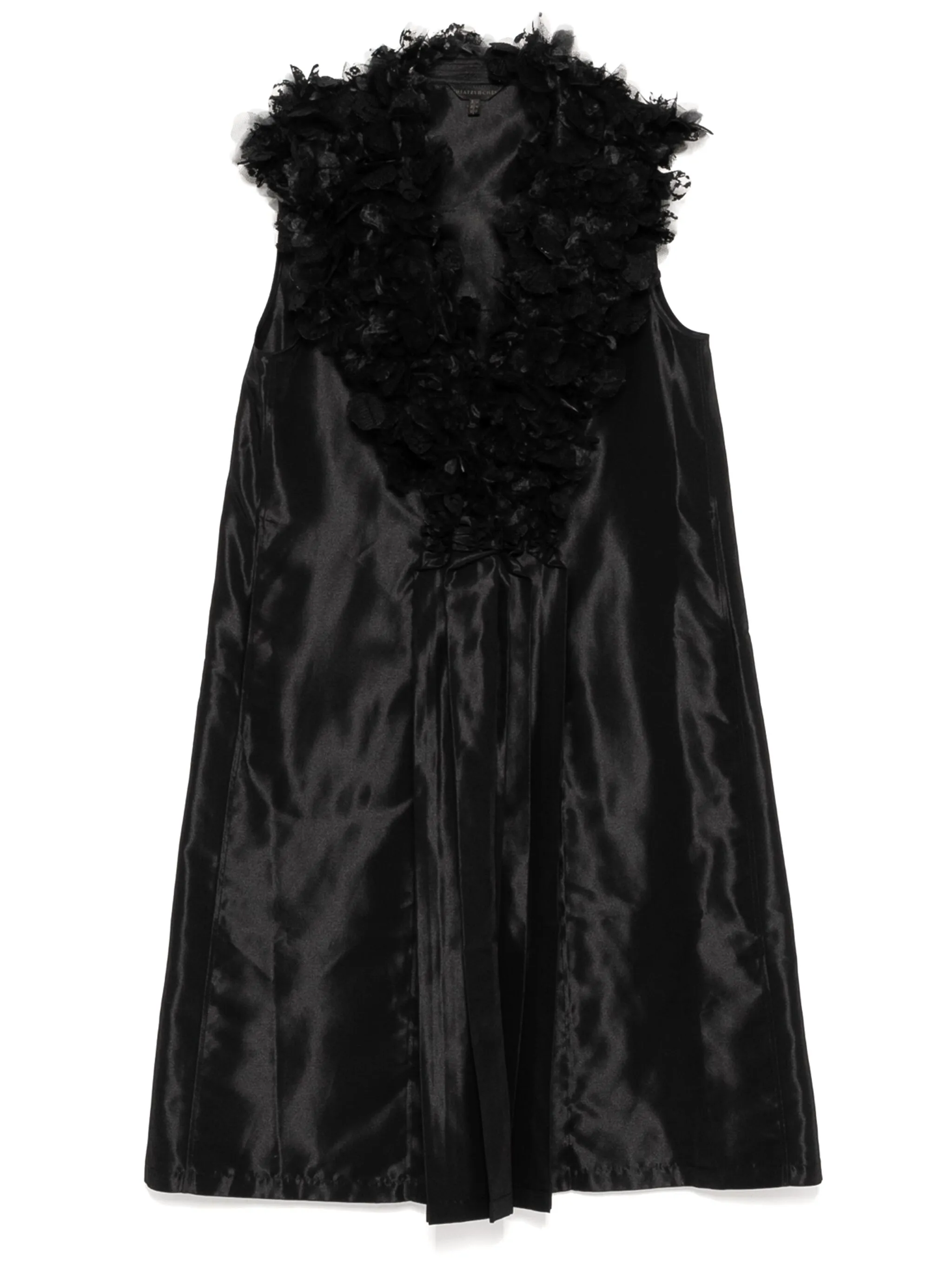 

Длинный топ из тюля с вышивкой Shiatzy Chen, черный