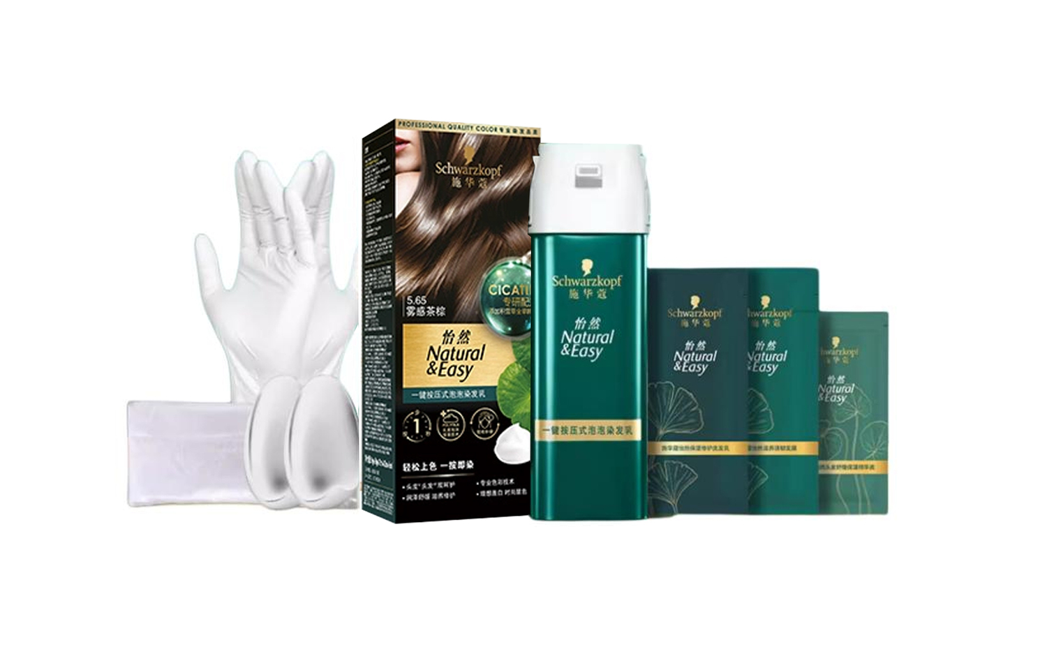 

SHIHUAKOU набор для окрашивания волос в один клик, дополнительный цвет, комплект из 10 SCHWARZKOPF