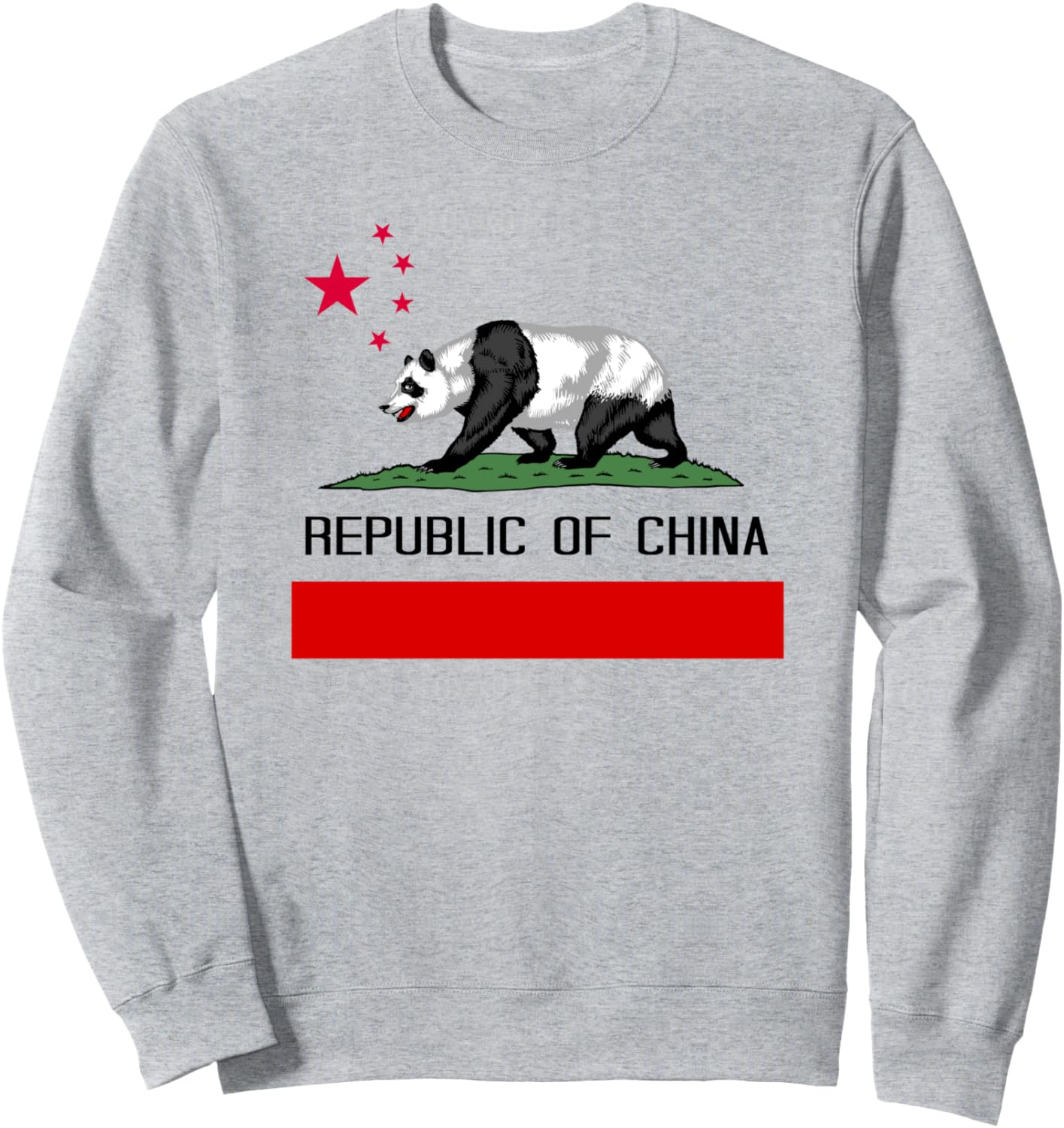 

Толстовка с флагом Китайской Республики с изображением панды Trendy Apparel, серый