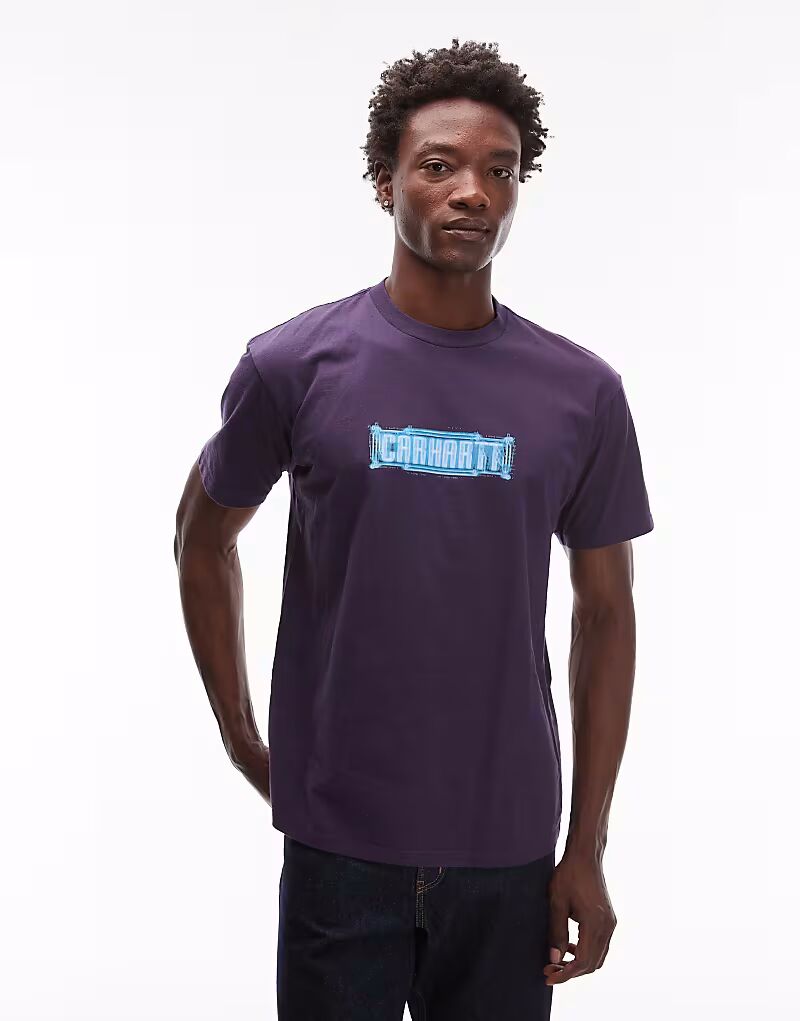 

Футболка Electric Boogie свободного кроя фиолетового цвета Carhartt Wip, Фиолетовый, Футболка Electric Boogie свободного кроя фиолетового цвета Carhartt Wip