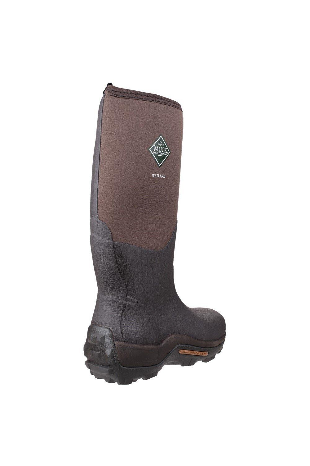 Женские резиновые сапоги Muck Boots Wetland с логотипом, коричневый — фото 2
