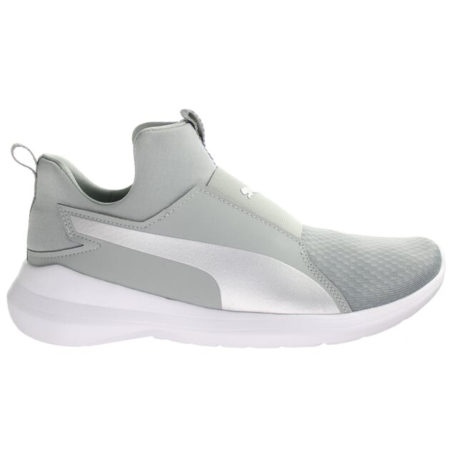 Серебряные женские кроссовки Rebel Mid Quarry Puma, серебряный