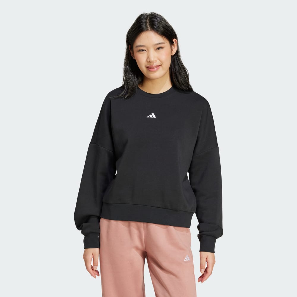 

Толстовка Adidas Essentials Small Logo Feelcozy Sweatshirt, черный/белый