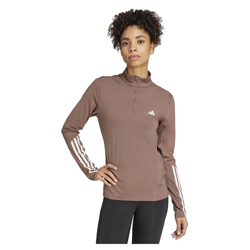 

Толстовка спортивная adidas Hyperglam Training half zip, коричневый