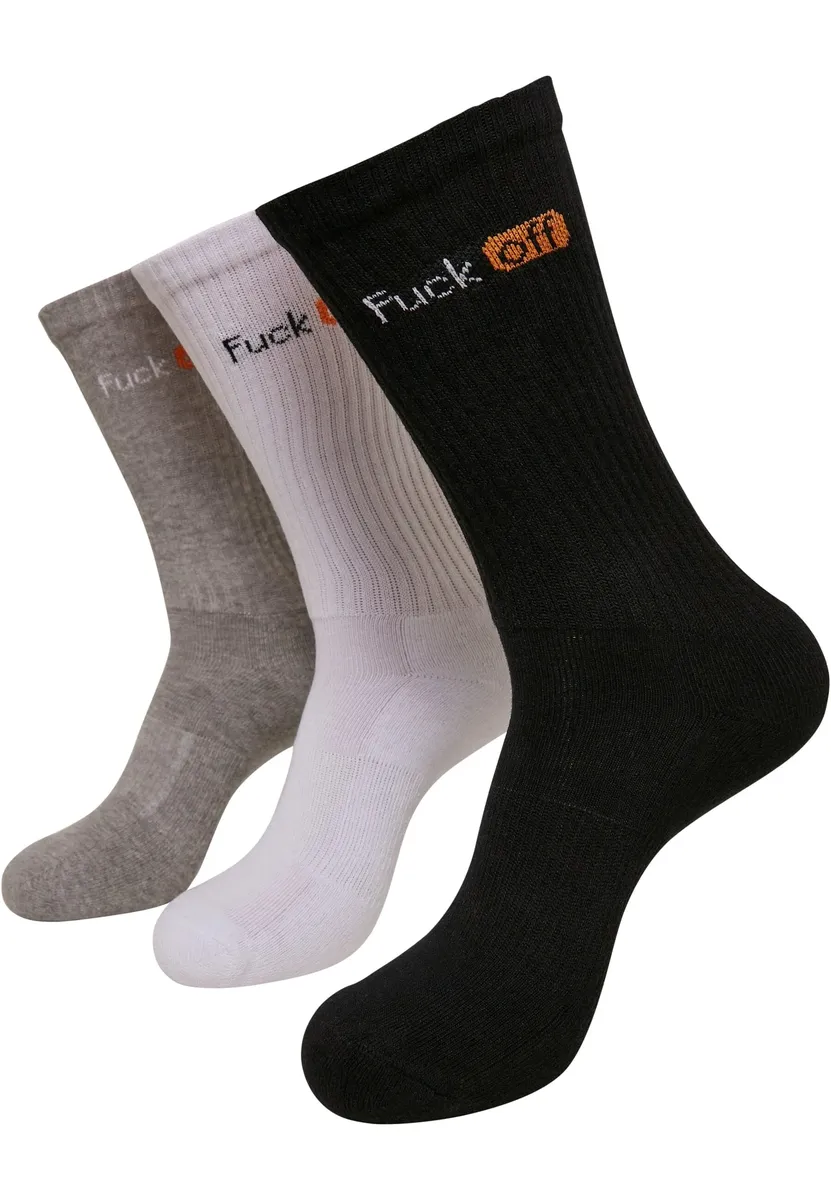 

Чулки MisterTee "MisterTee Unisex Fuck Off Socks, 3 шт." (1 пара), серый