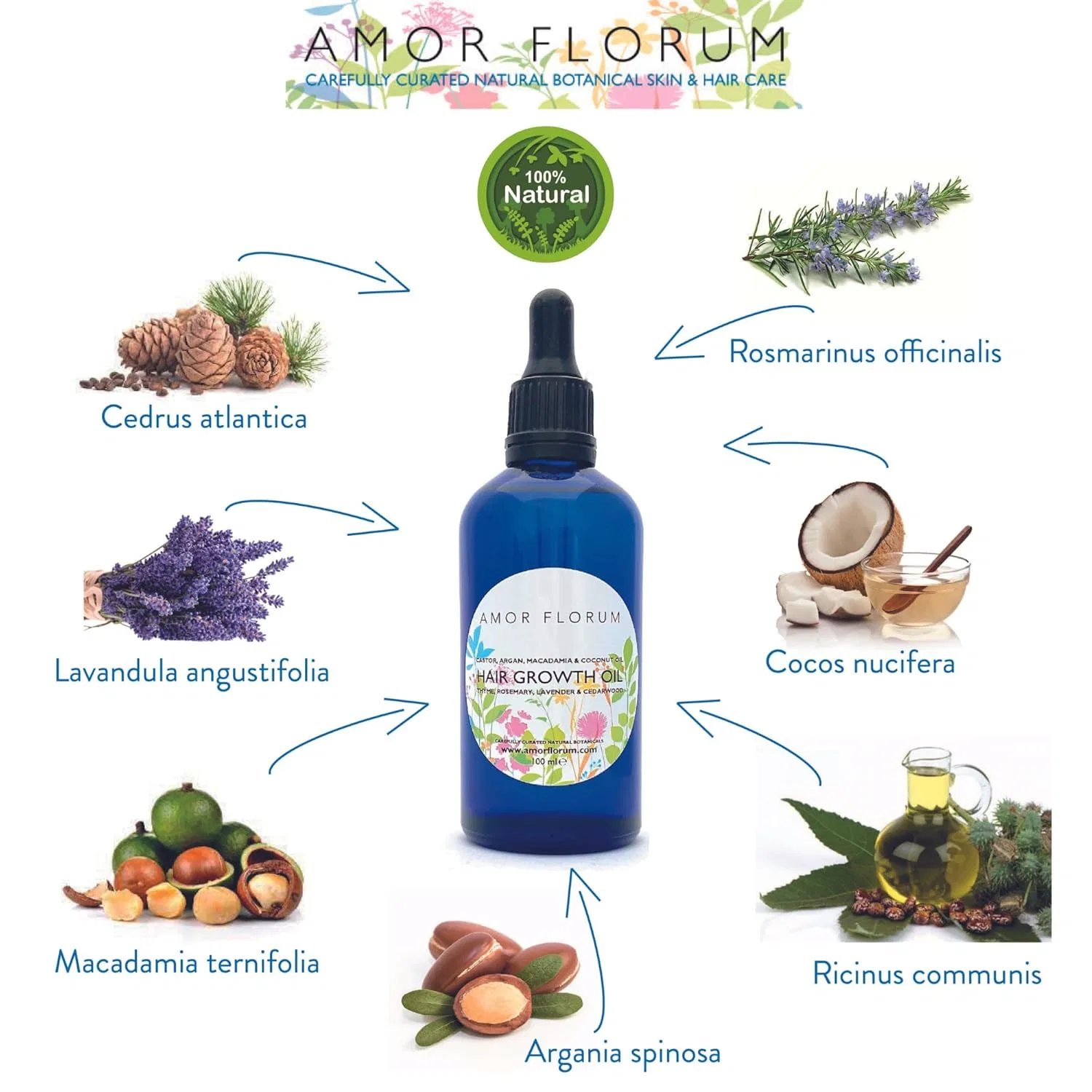 Эликсир для волос Hair Active Elixir с тимьяном, розмарином и кедром, 100 мл Amor Florum — фото 2