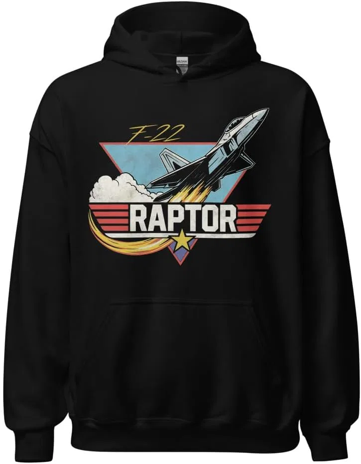Худи F-22 Raptor – ретро-пуловер с изображением военного реактивного самолета для любителей авиации