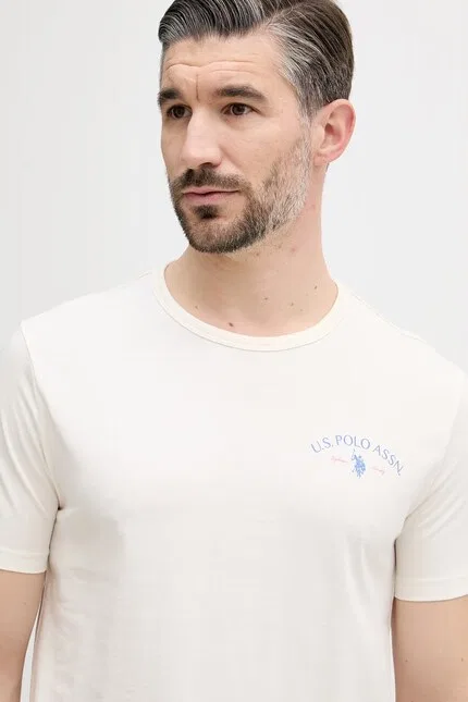 Футболка с принтом SPIRIT OF SPORT BACK GRAPHIC U.S. Polo Assn., бежевый — фото 4