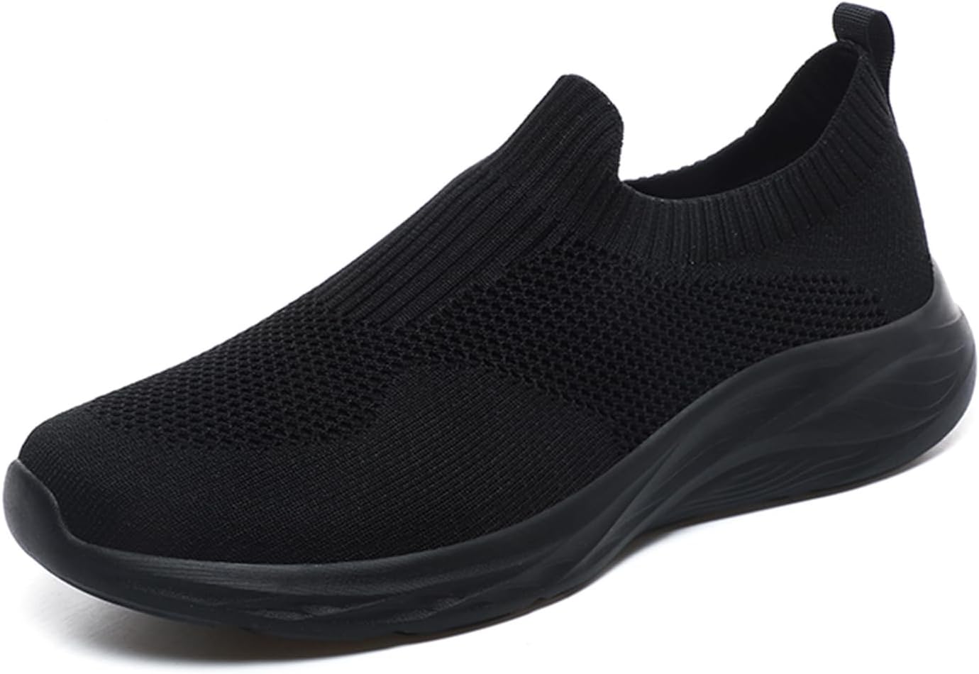 

Мужские новые дышащие спортивные кроссовки из сетки, классические удобные повседневные кроссовки для ходьбы, повседневные слипоны для мужчин Generic, черный