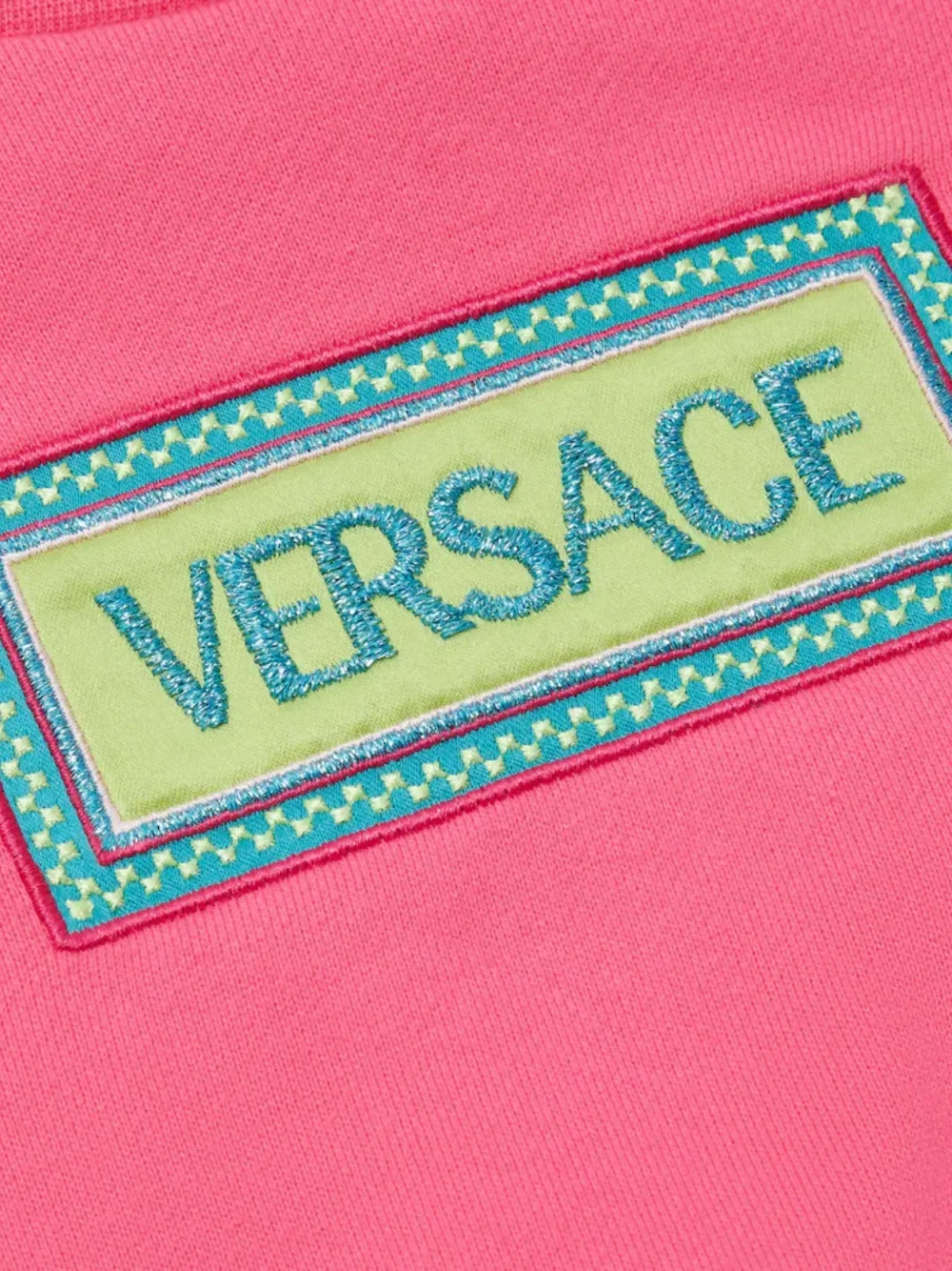 Свитшот с нашивкой-логотипом Versace Kids, розовый — фото 3