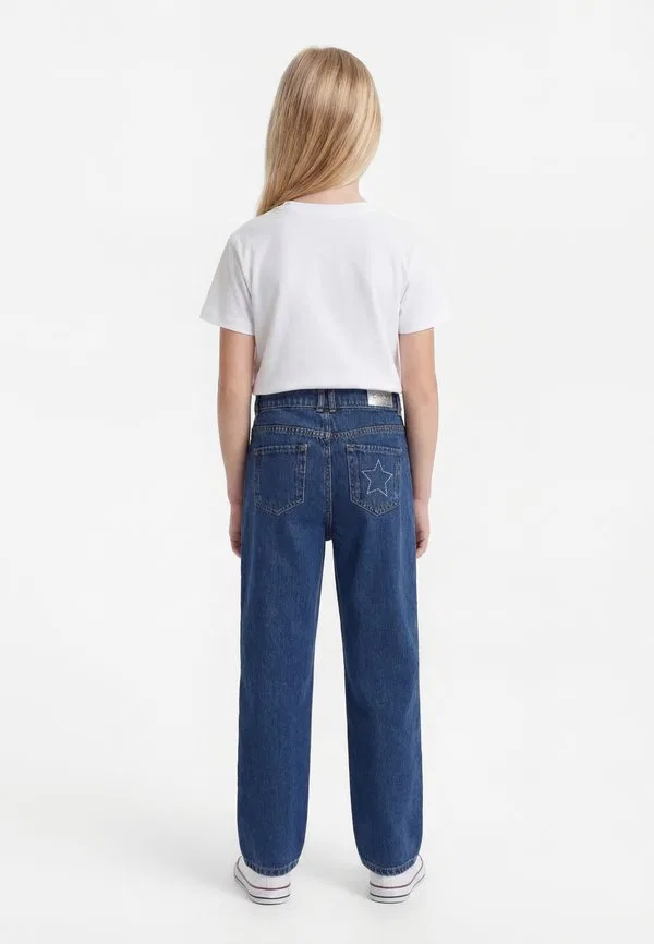Kogcarly папа прямые джинсы прямые штанины Only Girls, Medium Blue Denim — фото 2