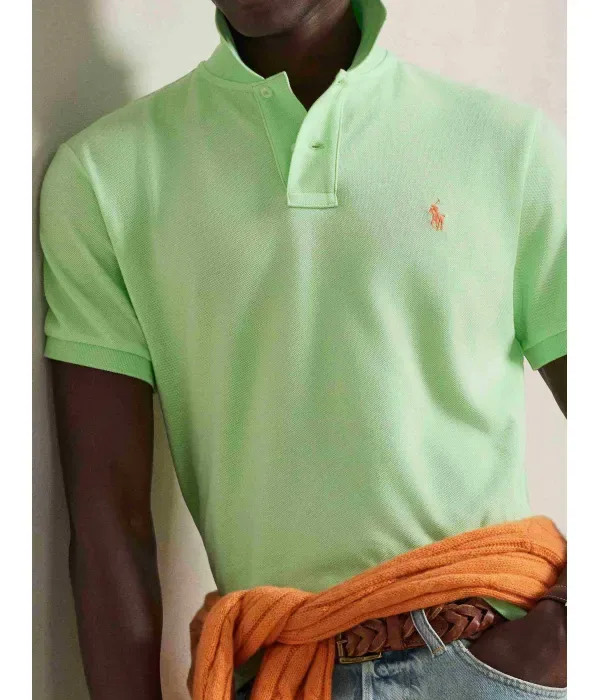 Полюс slim fit Polo Ralph Lauren, лаймовый — фото 4