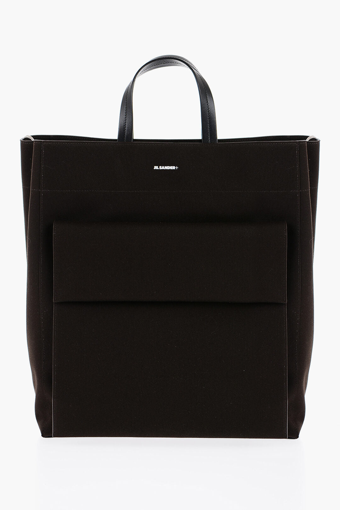 

Сумка для покупок Jil Sander Canvas Utility с большим передним карманом, коричневый