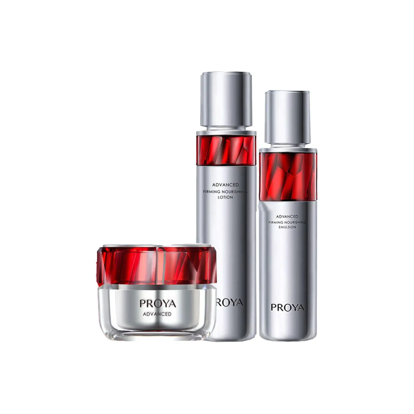 PROYA Набор для ухода за кожей Rubies Water Essence Cream 2.0, Ruby Water 120ml+Lotion 120ml+Light Moisturizing Cream 50g-Box Not Included