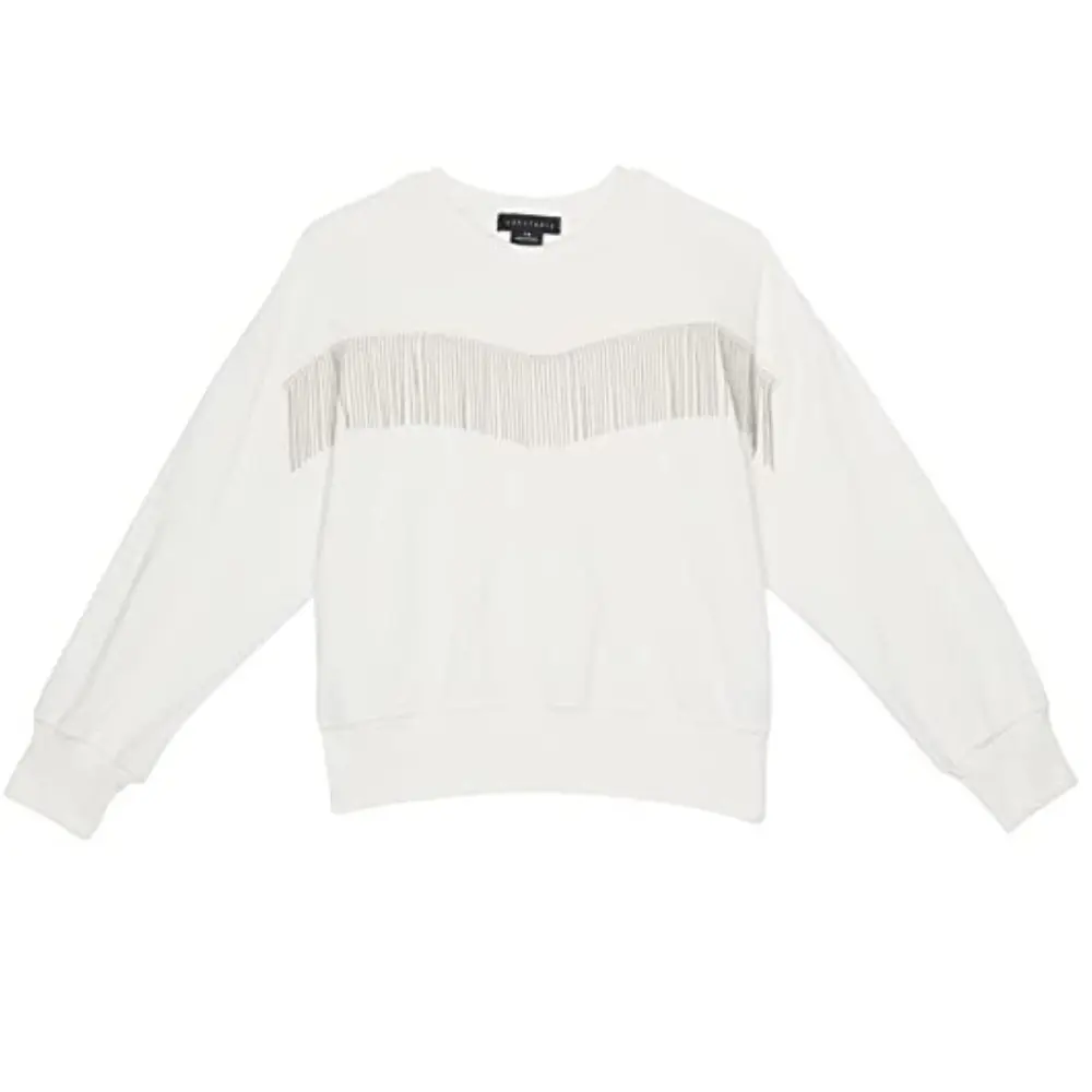 

Детская толстовка Sanctuary с бахромой, длинными рукавами, белая, GBO277