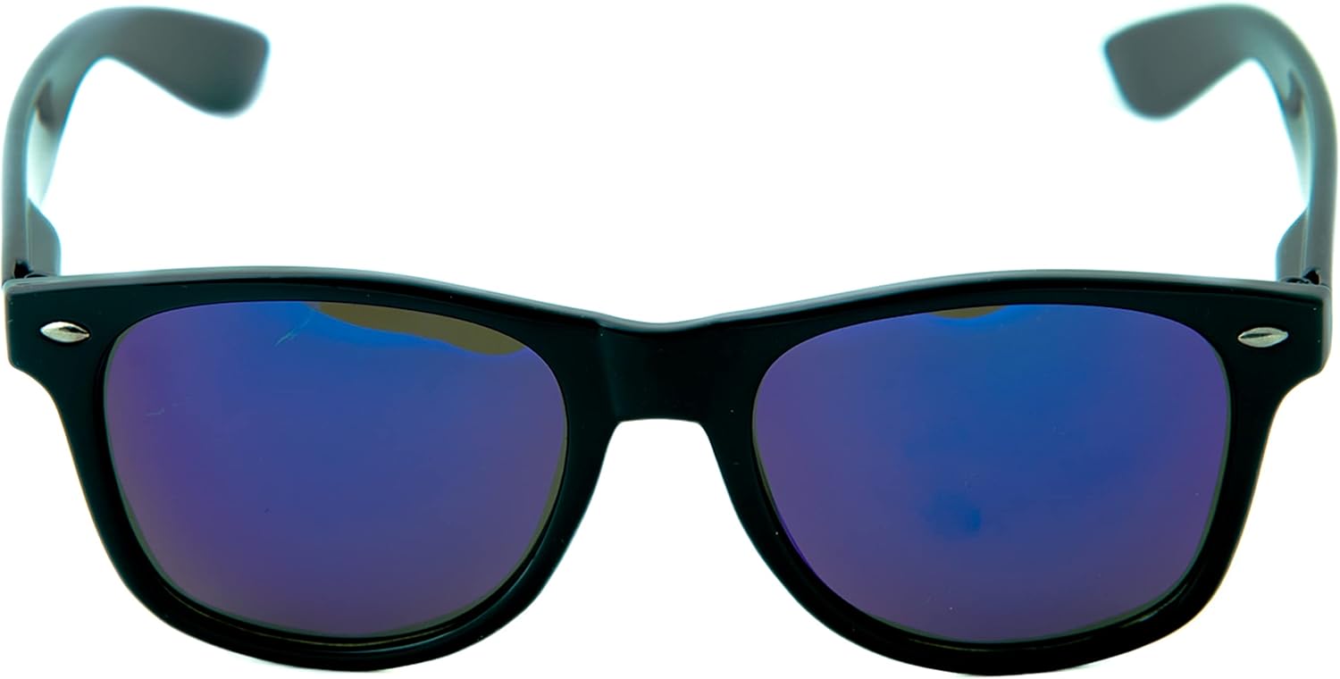 

Поляризованные солнцезащитные очки Goson для мужчин и женщин — ретро-дизайн, защита от УФ-излучения UV400, идеально подходят для вождения и рыбалки, Sapphire Blue Mirror Glossy Black Wayfarer