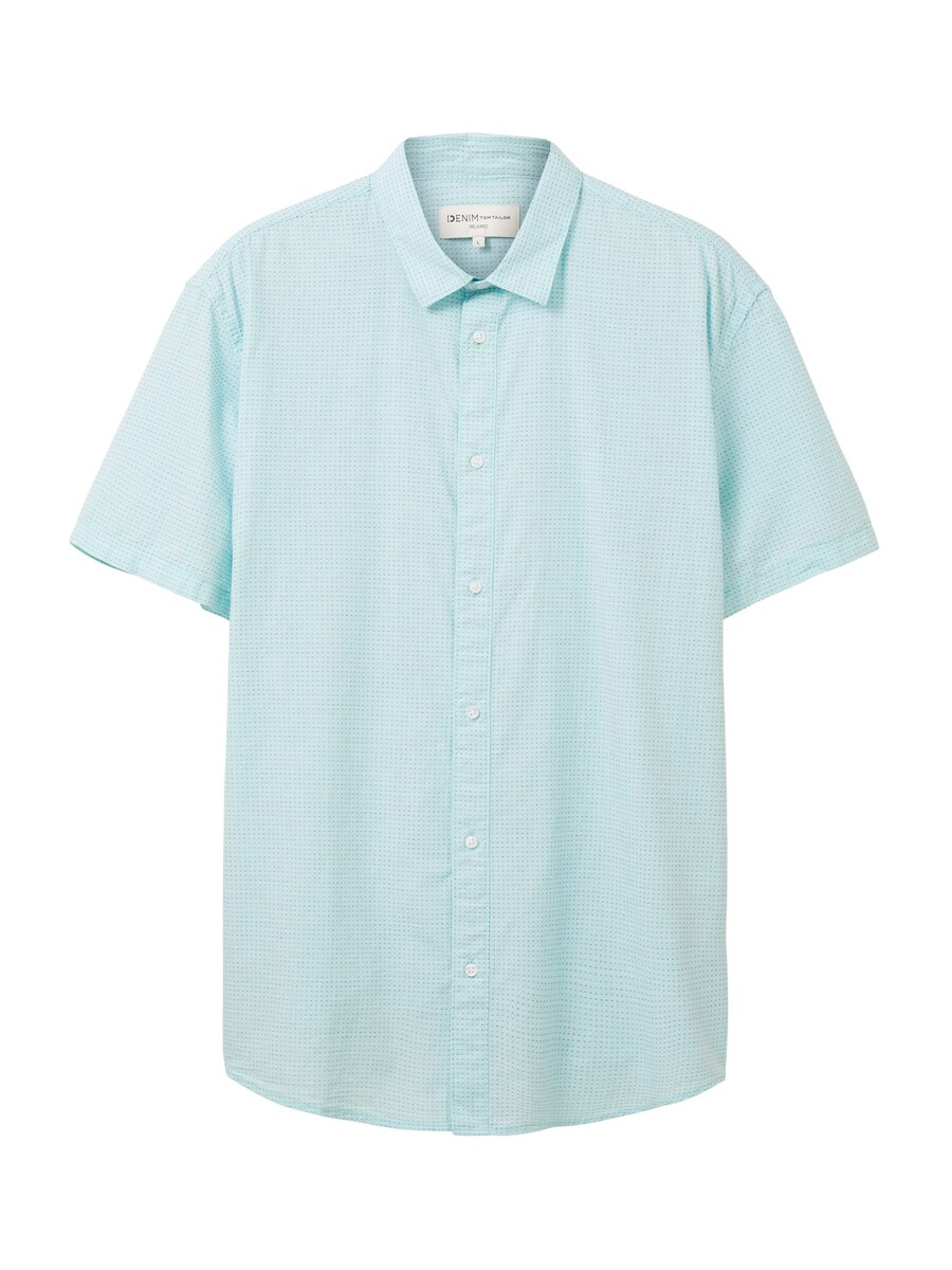 

Рубашка на пуговицах классического кроя TOM TAILOR, цвет Smoke blue/Light blue