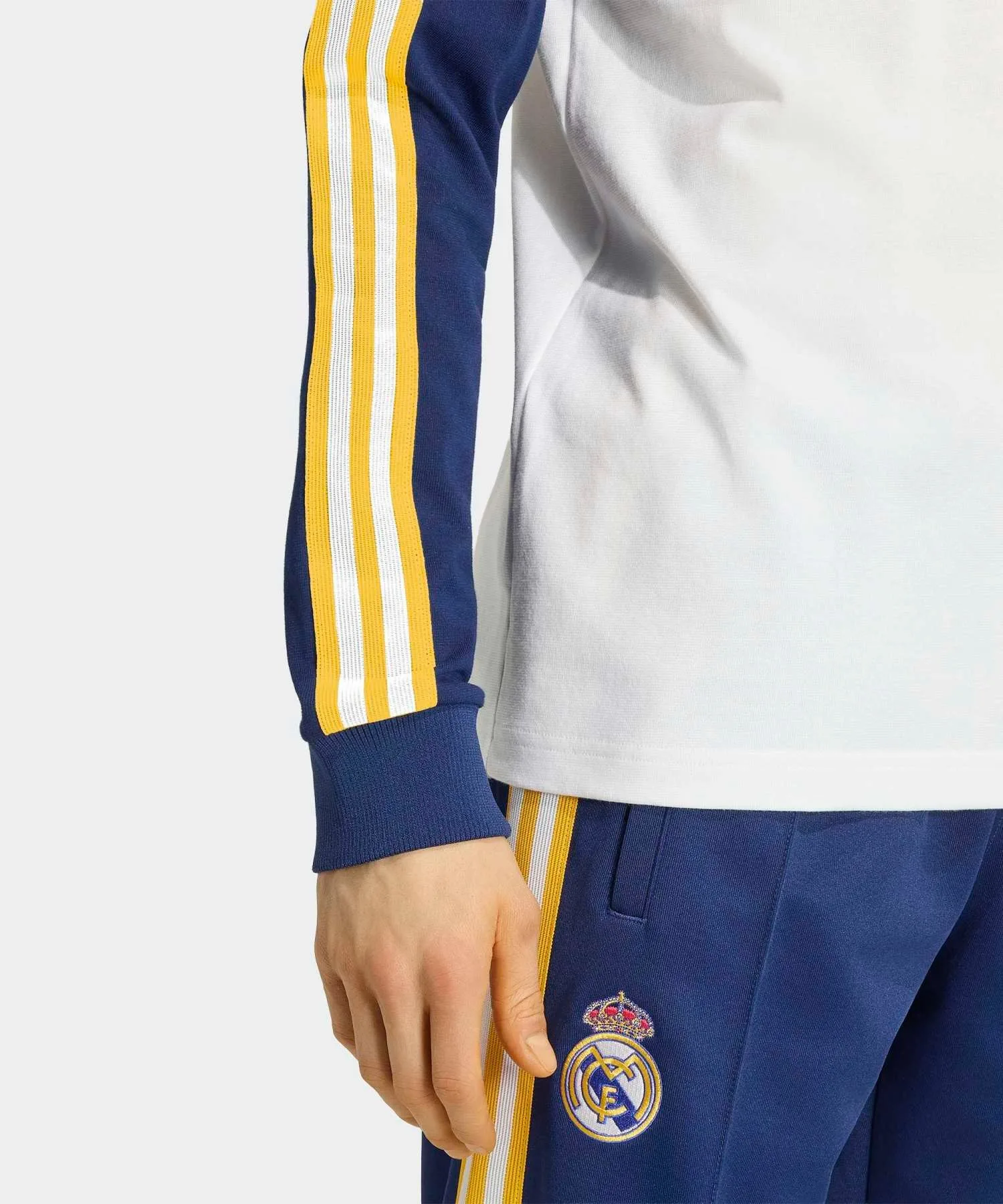 Мужская футболка с длинным рукавом Real Madrid Originals adidas белая — фото 4