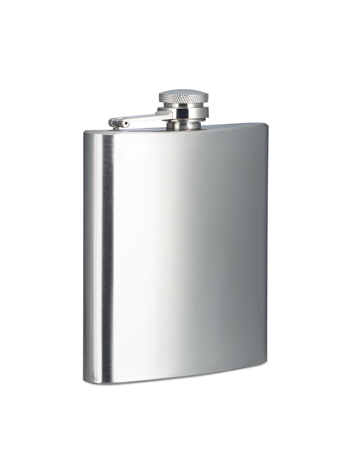 

Relaxdays Серебряная фляжка - 200 мл