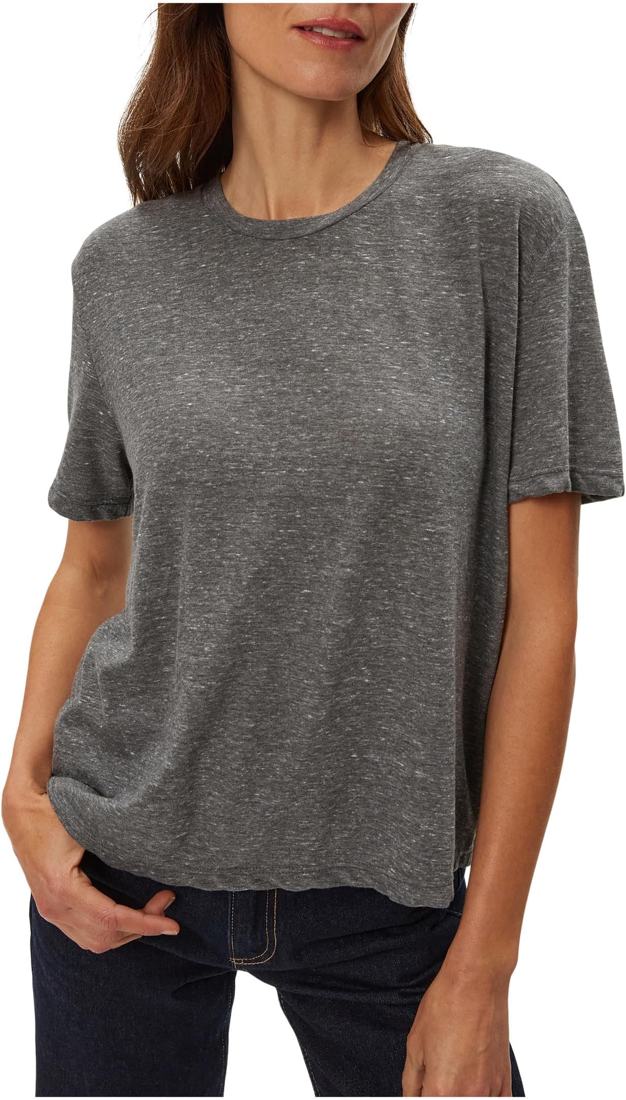 

Женская футболка Nina с круглым вырезом и коротким рукавом Michael Stars, Charcoal