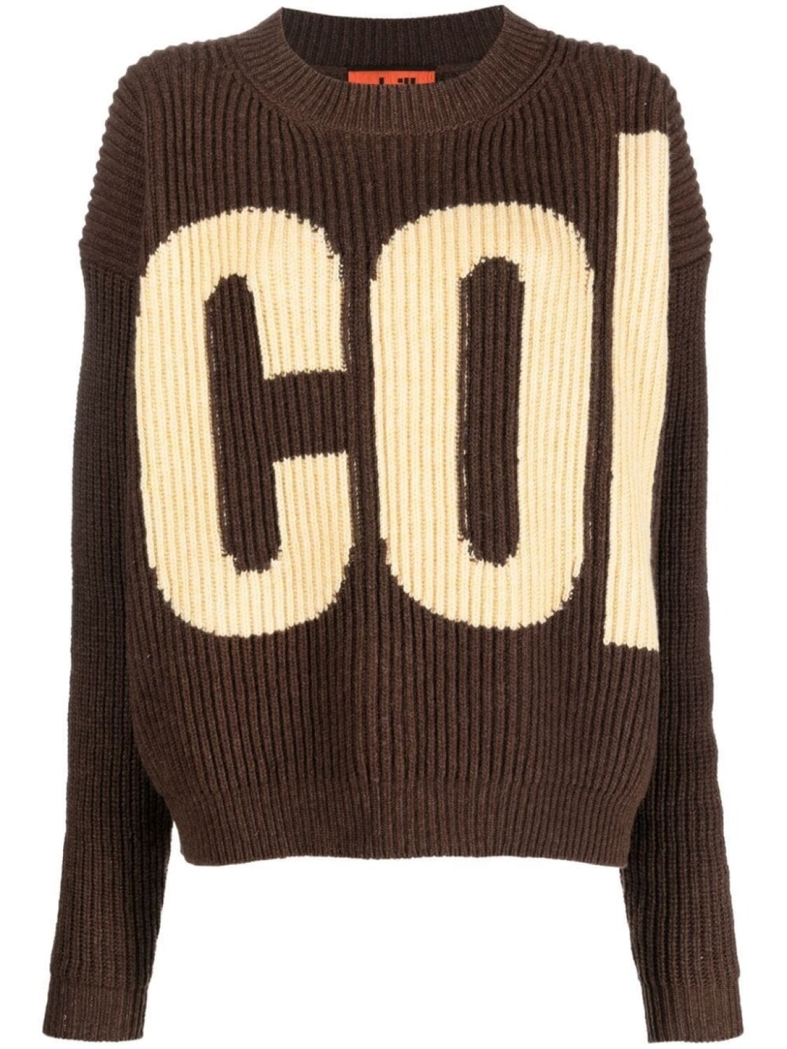 

colville джемпер вязки интарсия с логотипом, коричневый
