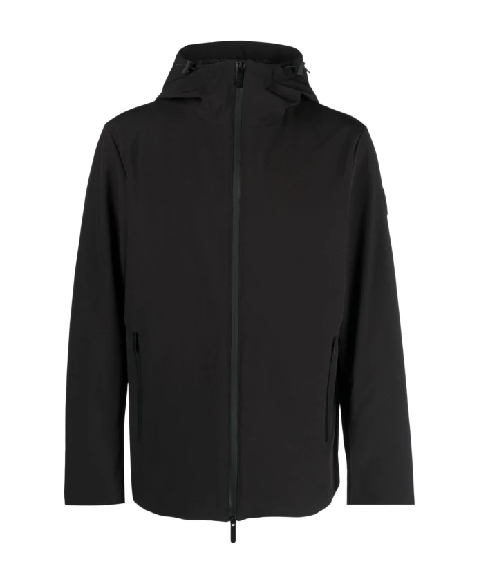 

Черная куртка с капюшоном и застежкой-молнией Woolrich, черный