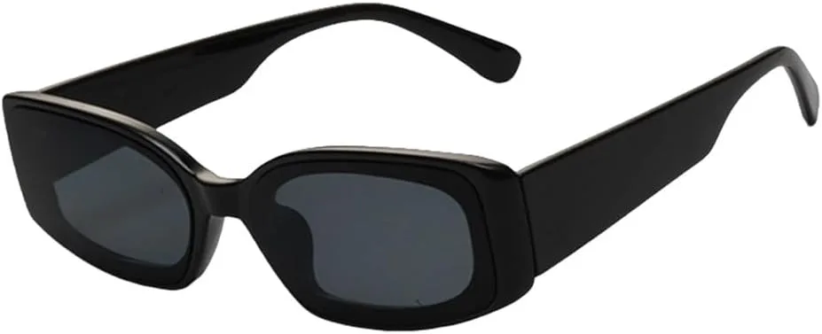 

Модные прямоугольные солнцезащитные очки ярких цветов для женщин, прозрачные, розовые, зеленые, синие, мужские, с защитой от УФ-излучения UV400 HVTVTLA, Black Black