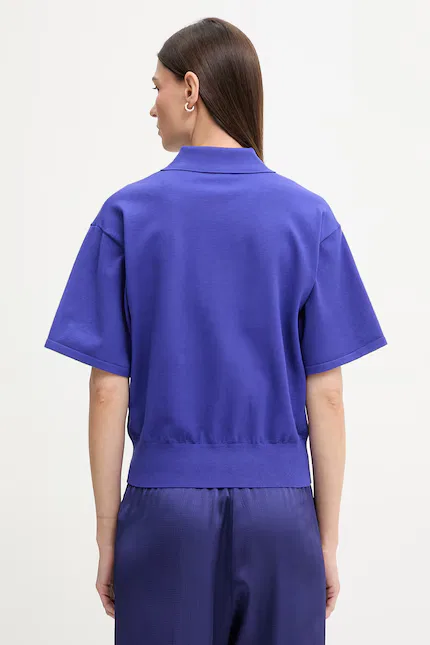 Поло вязаное Calvin Klein, синий — фото 3