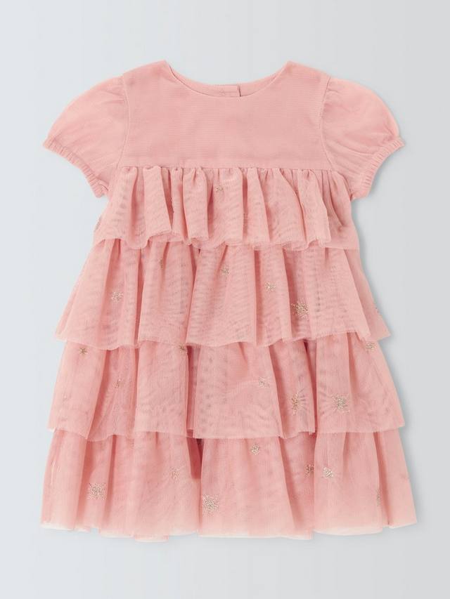 

John Lewis платье для малышей с тюлевыми слоями John Lewis Heirloom Collection, Misty Rose