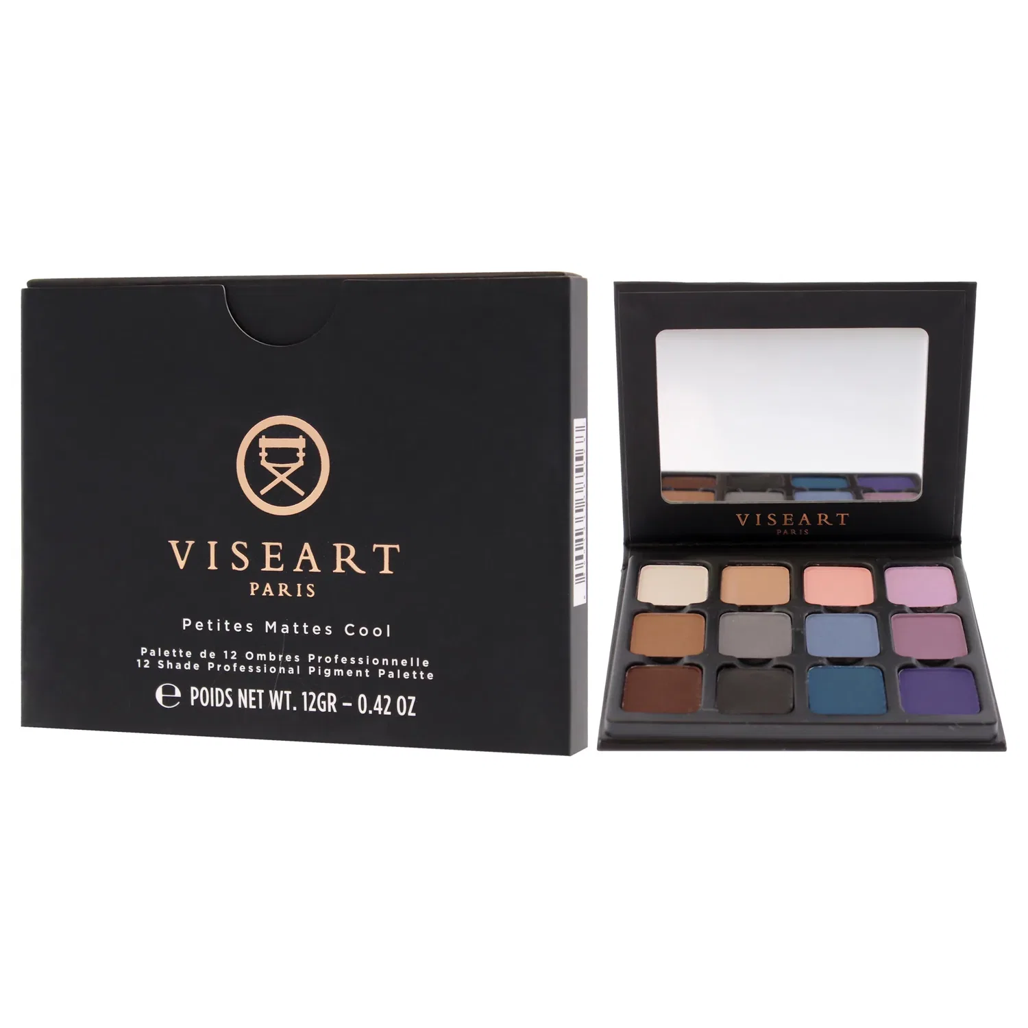 Палетка матовых теней для век Petites Mattes Eyeshadow Palette - Cool от Viseart Paris для женщин - 0,42 унции (0,42 унции), мультиколор — фото 4
