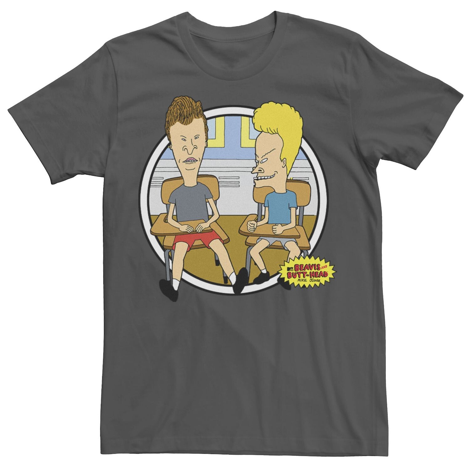 

Мужская футболка с логотипом Beavis & Butthead Classroom Licensed Character