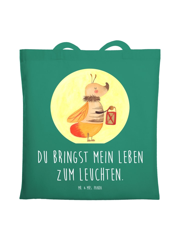

Сумка через плечо с рисунком светлячка и надписью мятного цвета Mr. & Mrs. Panda