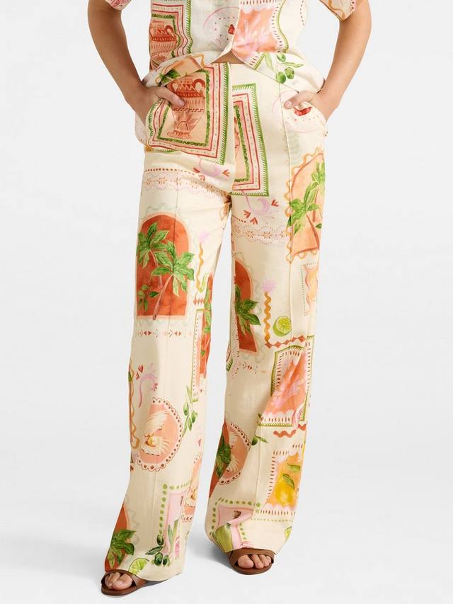 

Широкие брюки Ola из льняной смеси Forever New, Almada