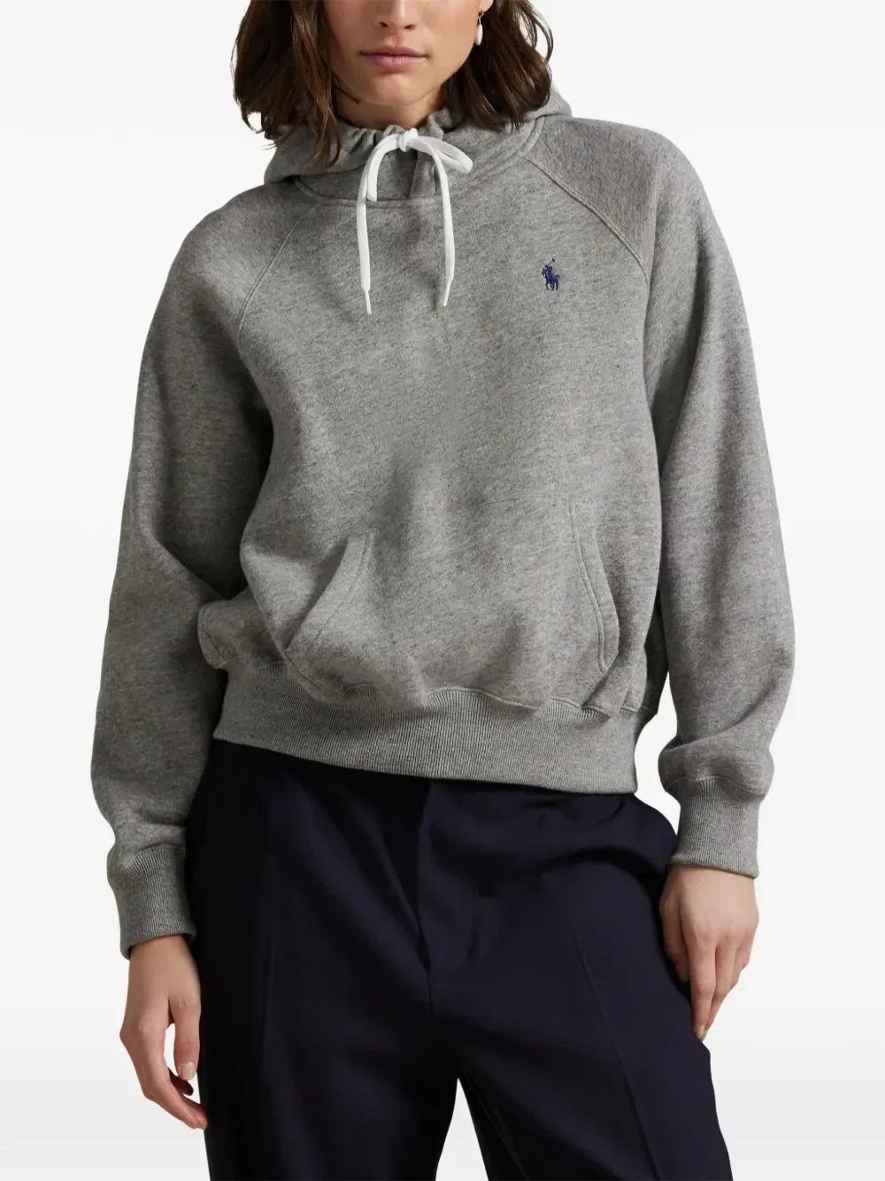 Укороченная флисовая толстовка POLO RALPH LAUREN, серый — фото 3