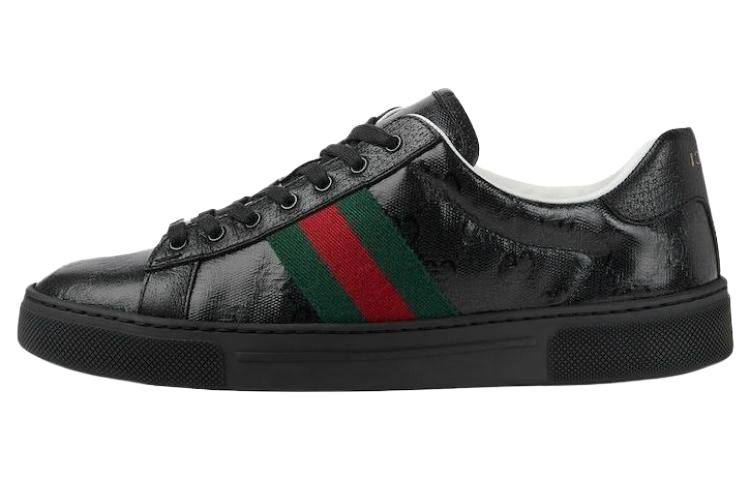 GUCCI Кроссовки Ace Gg Crystal Canvas Black Women's