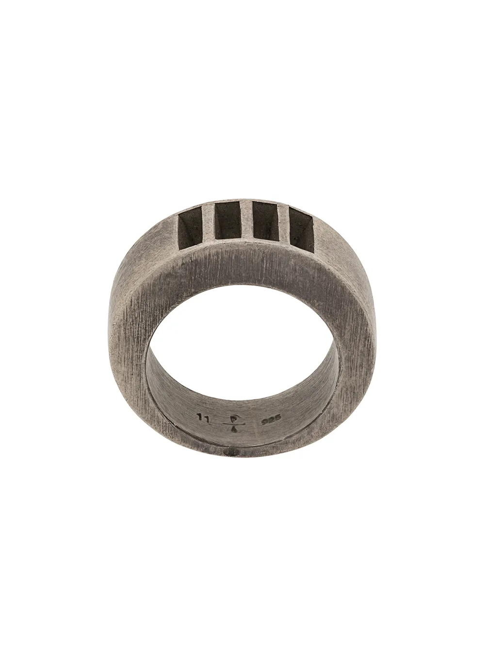 

Кольцо 4-Bar Punchout Crescent Parts of Four, серебряный