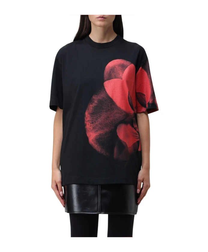 

Повседневная женская футболка Alexander Mcqueen, черный