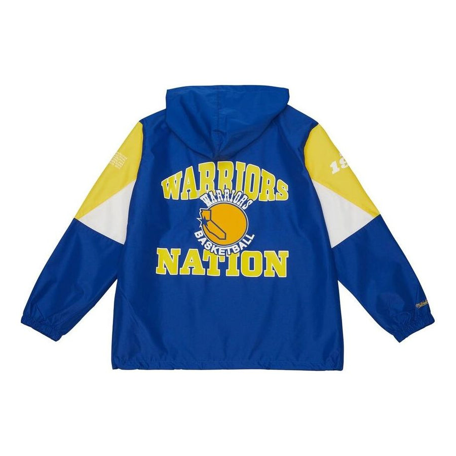 

Куртка Mitchell & Ness x NBA Team Origins Anorak Quarter-Zip Pullover Hoodie 'Royal Golden State Warriors', синий