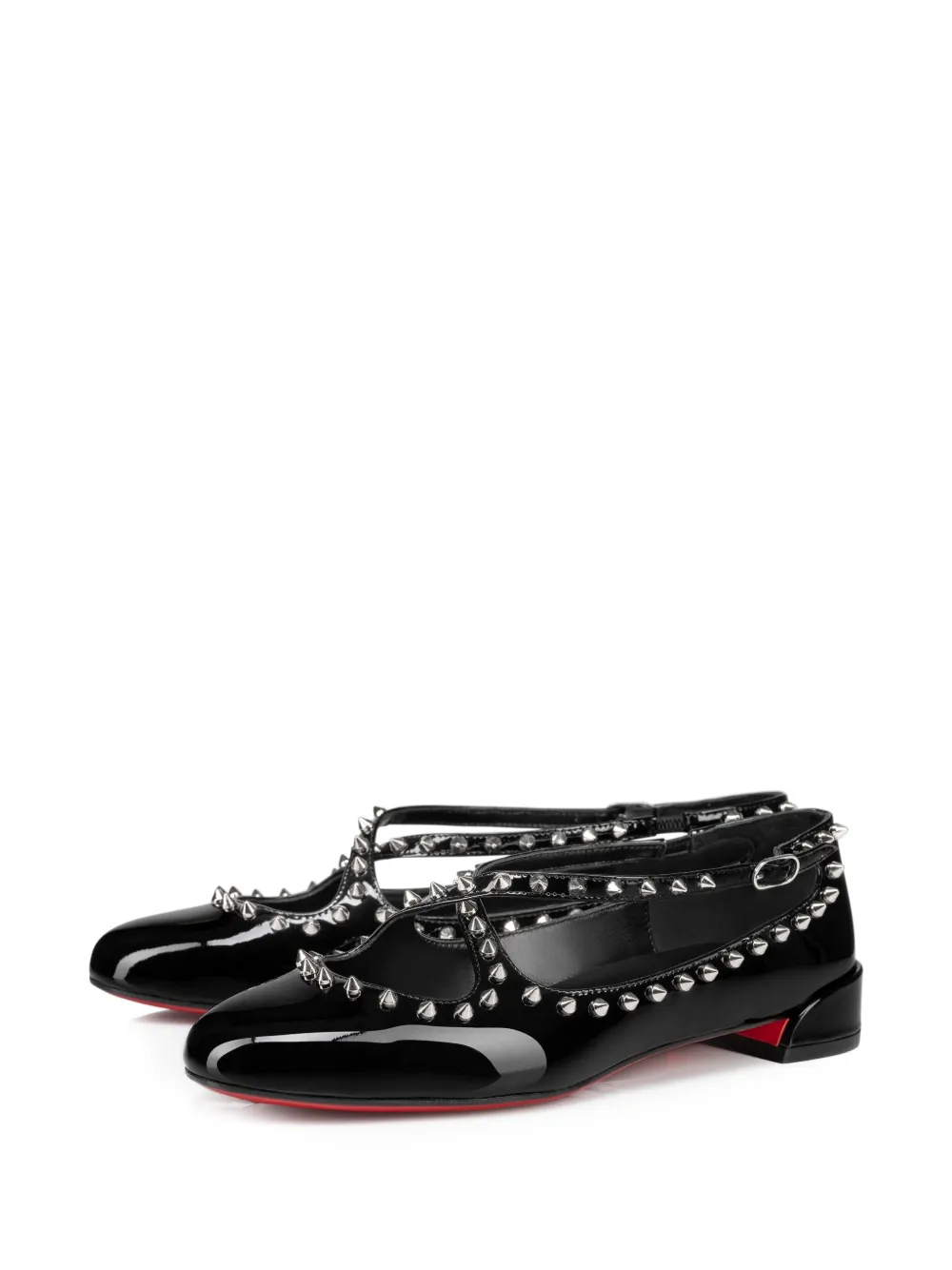 Балетки Pilouta Jane Spikes Christian Louboutin, черный — фото 2