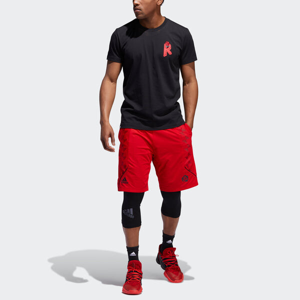 Шорты ros c365 short casual sports breathable basketball shorts red Adidas, красный — фото 3