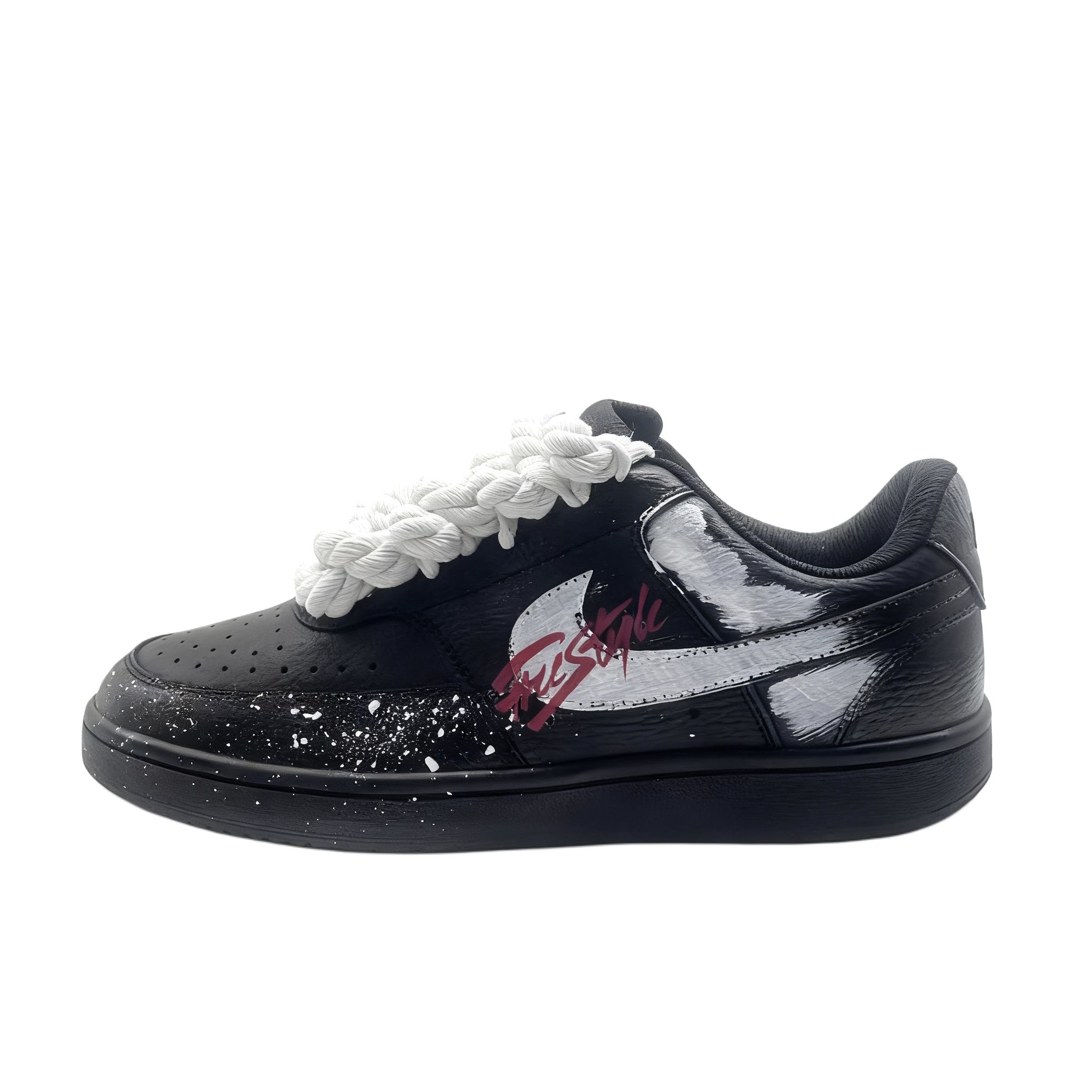 

Court Vision Free Country Low Top скейтборд обувь мужские белый Nike, черный