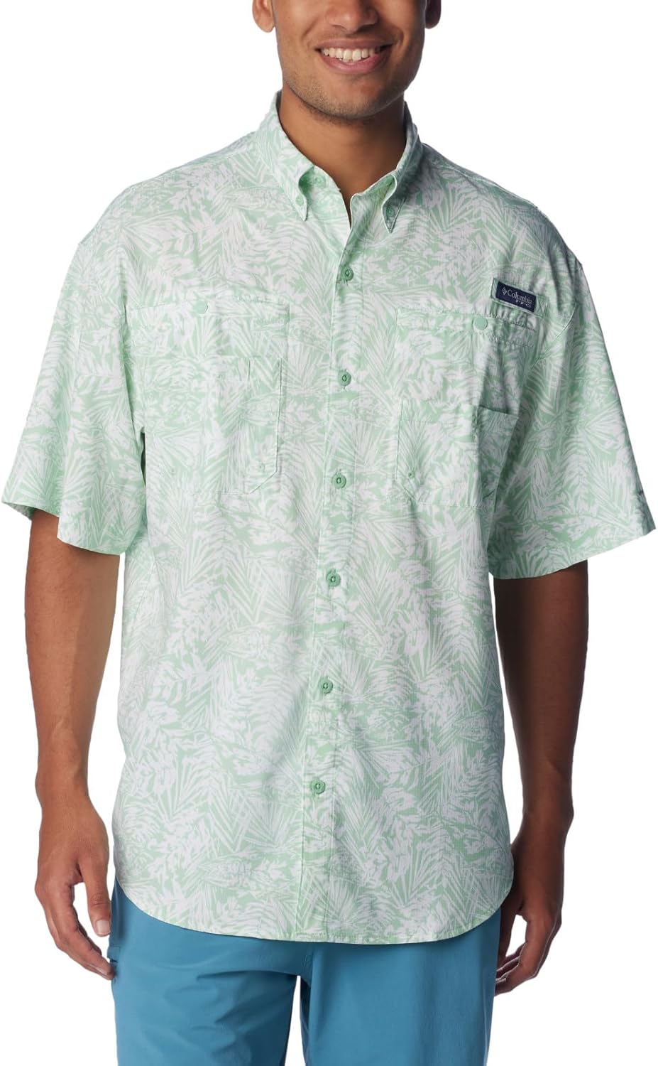 

Мужская рубашка Columbia Super Tamiami с длинным рукавом, New Mint/Tunado Tonal