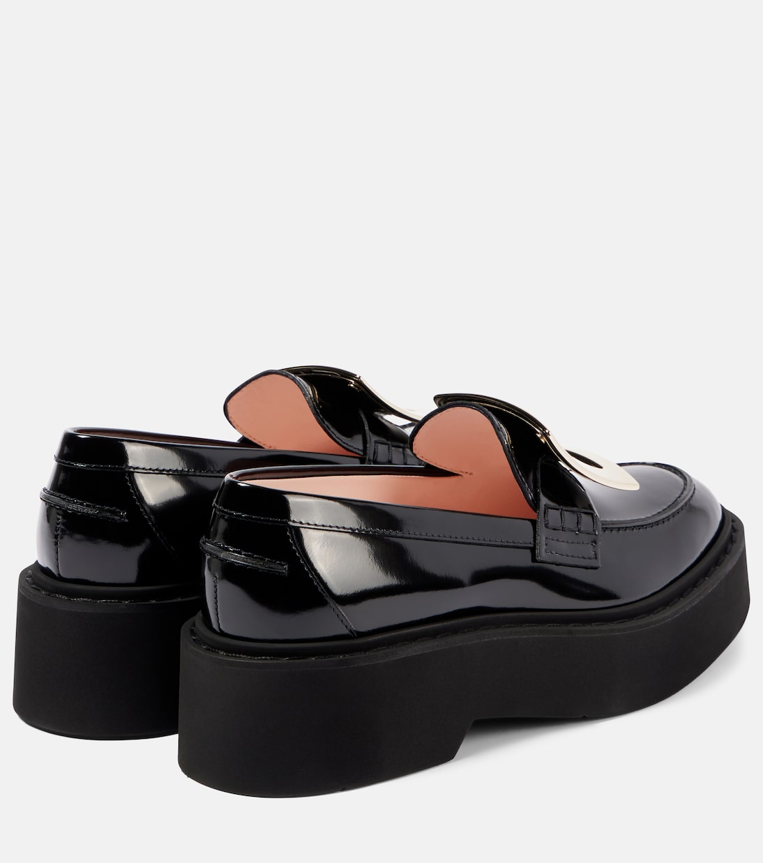 Лакированные кожаные туфли Viv' Rangers на платформе Roger Vivier, Nero — фото 2