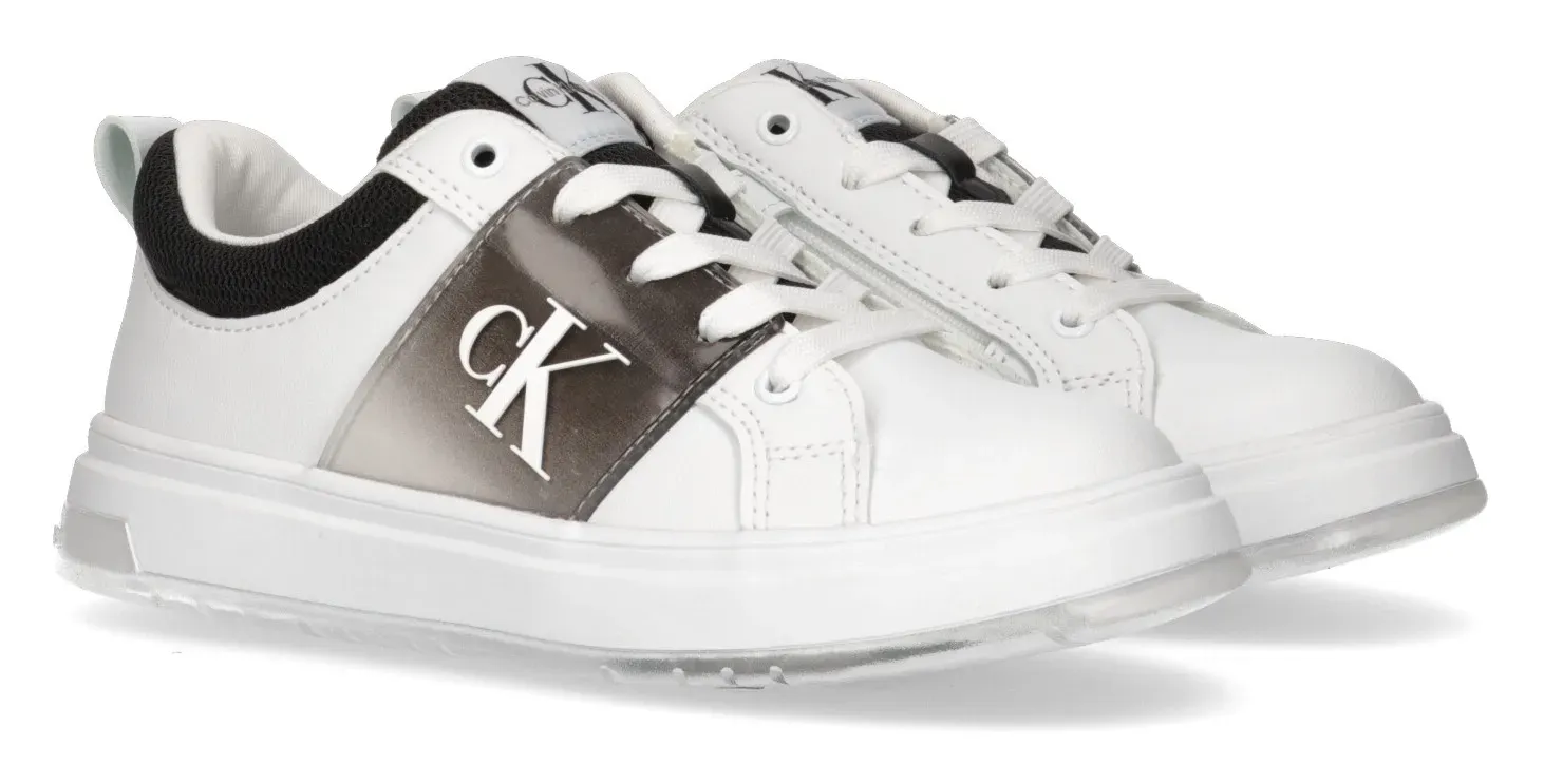 

Кроссовки Calvin Klein Jeans "LOW CUT LACE-UP SNEAKER", с дополнительной молнией, повседневная обувь, полуботинки, туфли на шнуровке, черный
