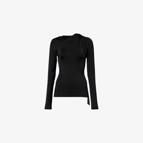 

Топ Victoria Beckham Twisted-Panels с асимметричными панелями, черный
