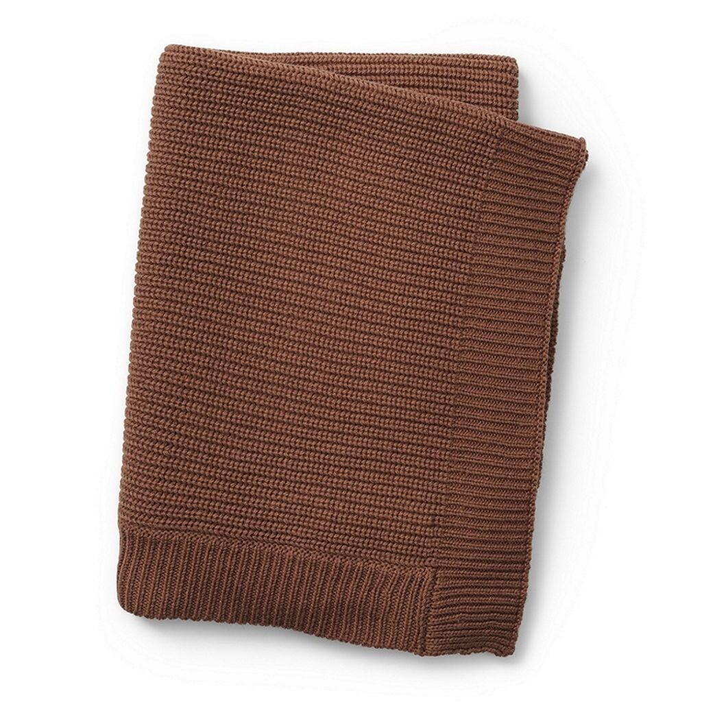 

Elodie Details Вязаное шерстяное одеяло - Burned Clay 100 x 75 см - 60% хлопок/ 40% шерсть - машинная стирка при 30°C - одеяло