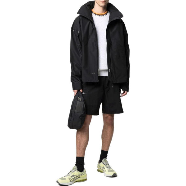 Куртка Men's adidas originals Solid Color Logo Printing Zipper Stand Collar Sports Jacket Black, черный — фото 2