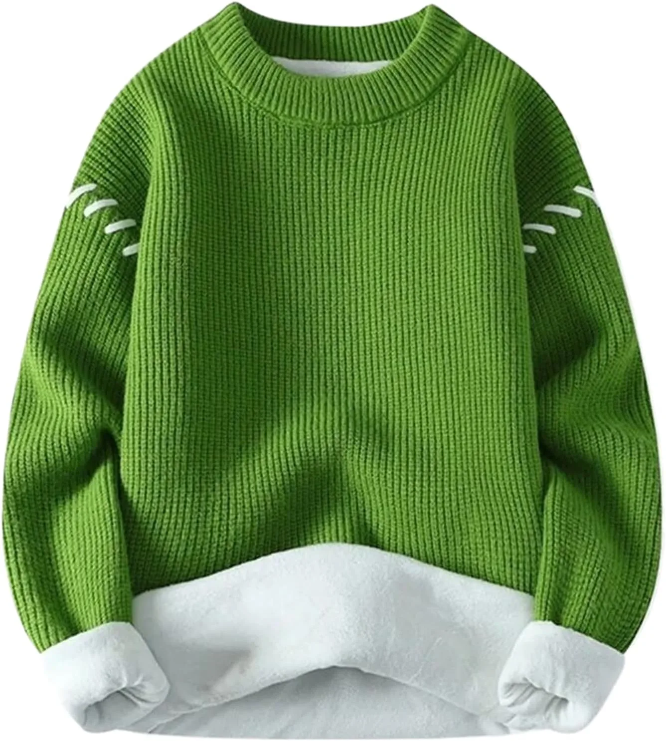 

Зимний флисовый свитер мужской свободный O-образный вырез WHSZEDZB