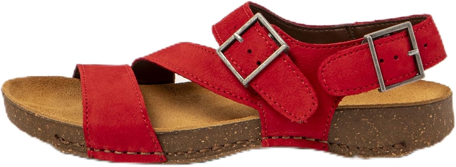 

Сандалии на ровной платформе ART Unisex, размер 5 UK узкий, красный