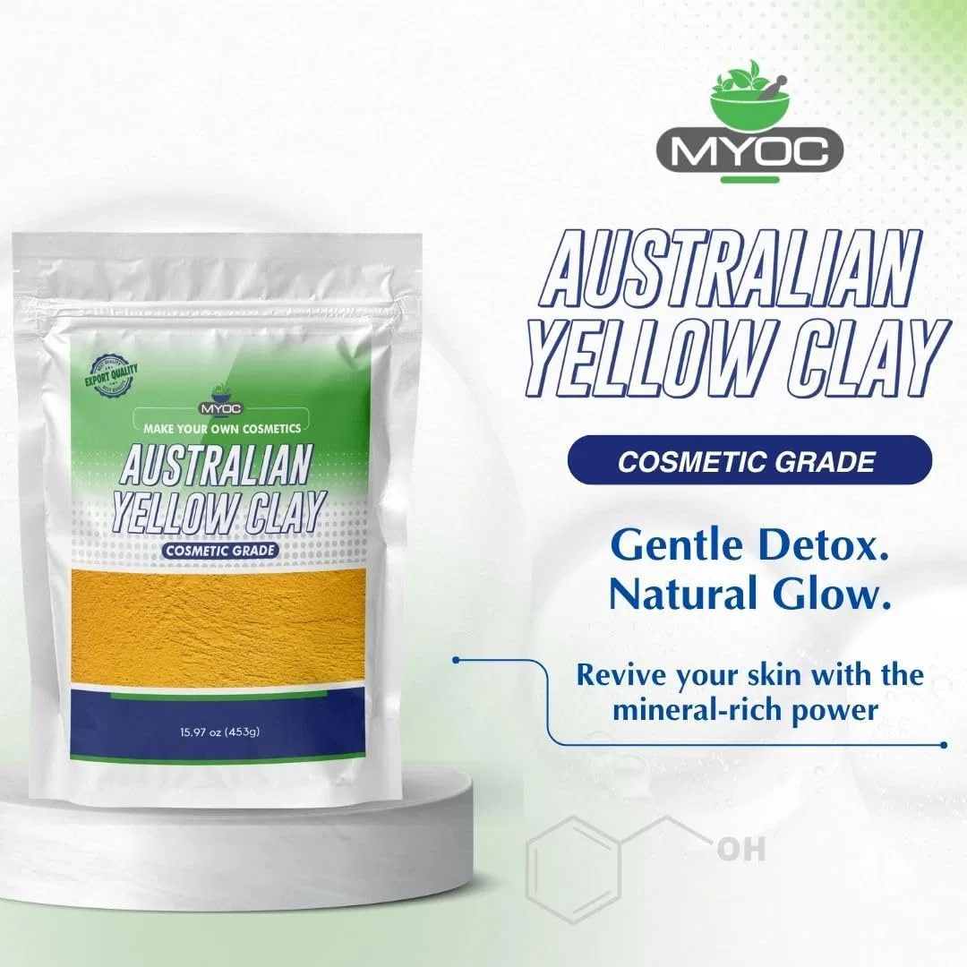 Маска для лица из желтой глины Australian Yellow Clay, Myoc, 453 г — фото 2